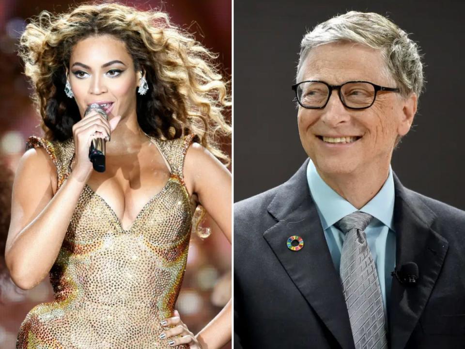 Beyoncé and Bill Gates.