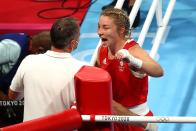 <p>Lauren Price is set to fight for a gold medal after she won the middleweight semi-final against Dutch opponent Nouchka Fontjin. She will now go up against China's 2018 world champion Li Qian.<br><br></p>