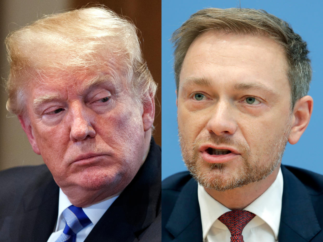 Donald Trump und Christian Lindner haben in den letzten Tagen Migranten als Zielscheibe ausgemacht (Bild: AP Photo/Evan Vucci/Michael Sohm)