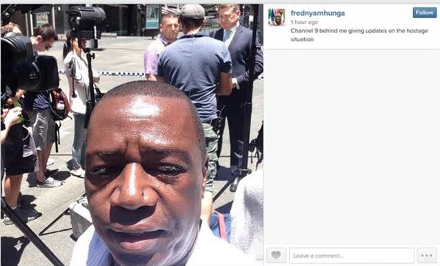 Selfies from Sydney's siege scene have sparked fury on social media. Photo: Instagram