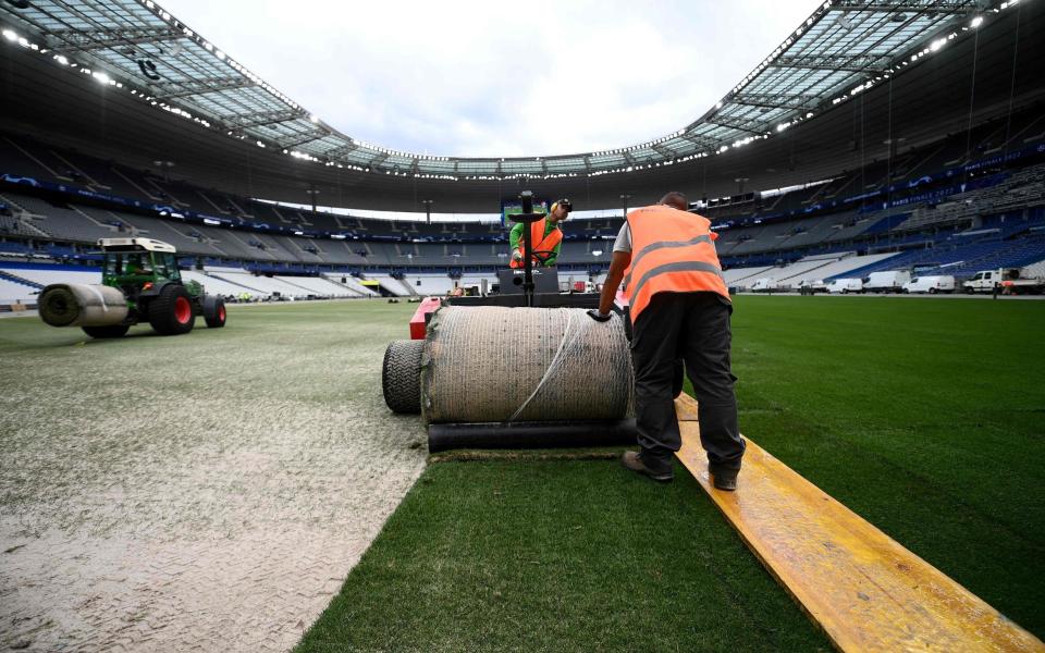 Revealed: Champions League final pitch was only laid on Thursday - AFP VIA GETTY IMAGES