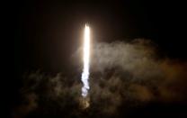 A SpaceX Falcon 9 rocket with the Crew Dragon capsule is launched at the Kennedy Space Center in Cape Canaveral