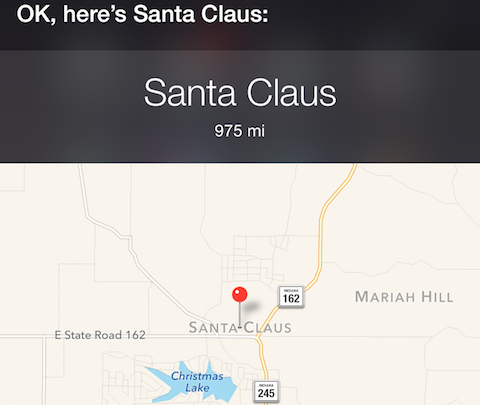 Siri can't find Santa