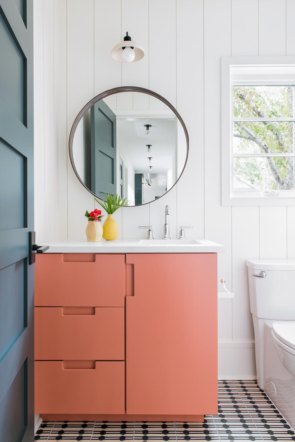 Use an Oversized Vanity in a Small Space