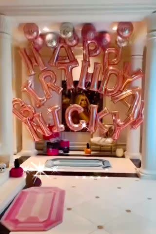 <p>Paris Hilton/Instagram </p> Paris Hilton's balloons for her sister Nicky’s birthday