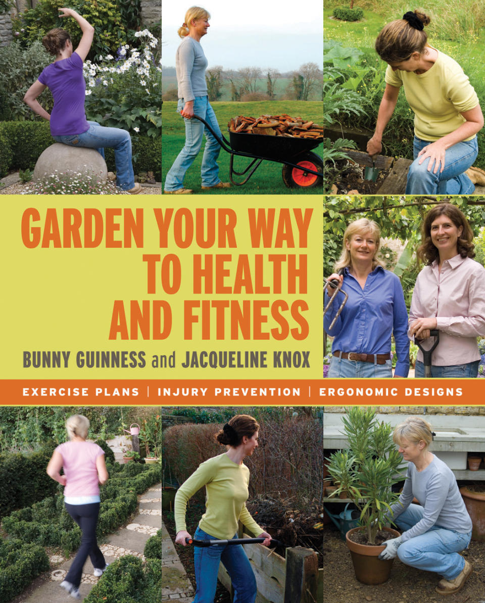 This undated publicity photo released by courtesy Timber Press shows the book cover of "Garden Your Way To Health and Fitness," by Bunny Guinness and Jacqueline Knox (Design, Bunny Guinness). (AP Photo/Courtesy Timber Press)