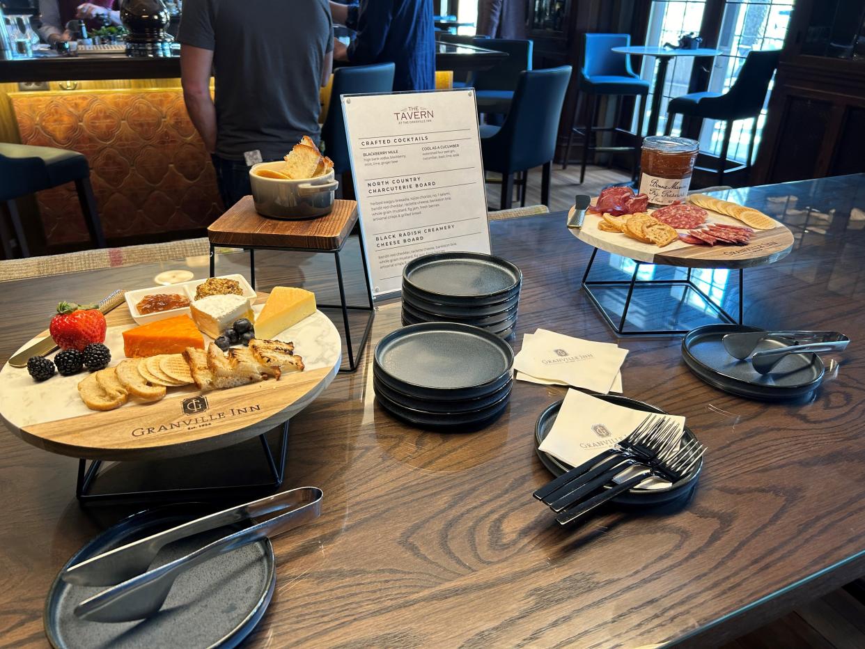 As part of a seasonal spring menu, The Tavern at the Granville Inn features a cheese board from Granville Township's Black Radish Creamery and a charcuterie board from Columbus-based North Country Charcuterie.
