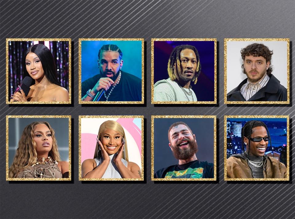 <p><strong>THE HIP-HOP ARTIST OF THE YEAR</strong><br>Cardi B<br>Drake<br>Future<br>Jack Harlow<br>Latto<br><strong>WINNER: Nicki Minaj</strong><br>Post Malone<br>Travis Scott</p>