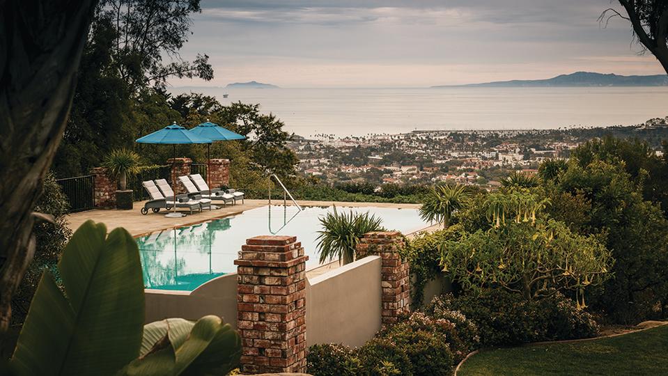 The serene views of Santa Barbara at the Belmond’s El Encanto pool. - Credit: Courtesy of Belmond