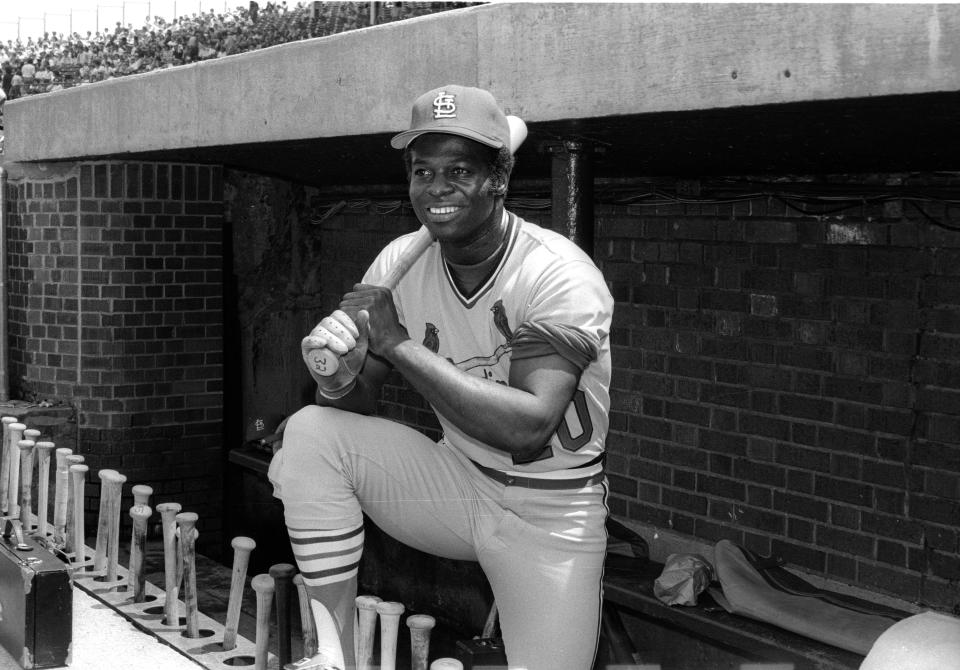 Lou Brock of the St. Louis Cardinals