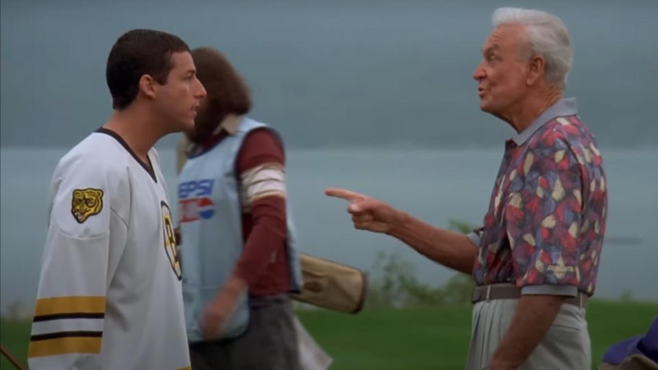 Adam Sandler and Bob Barker in Happy Gilmore.