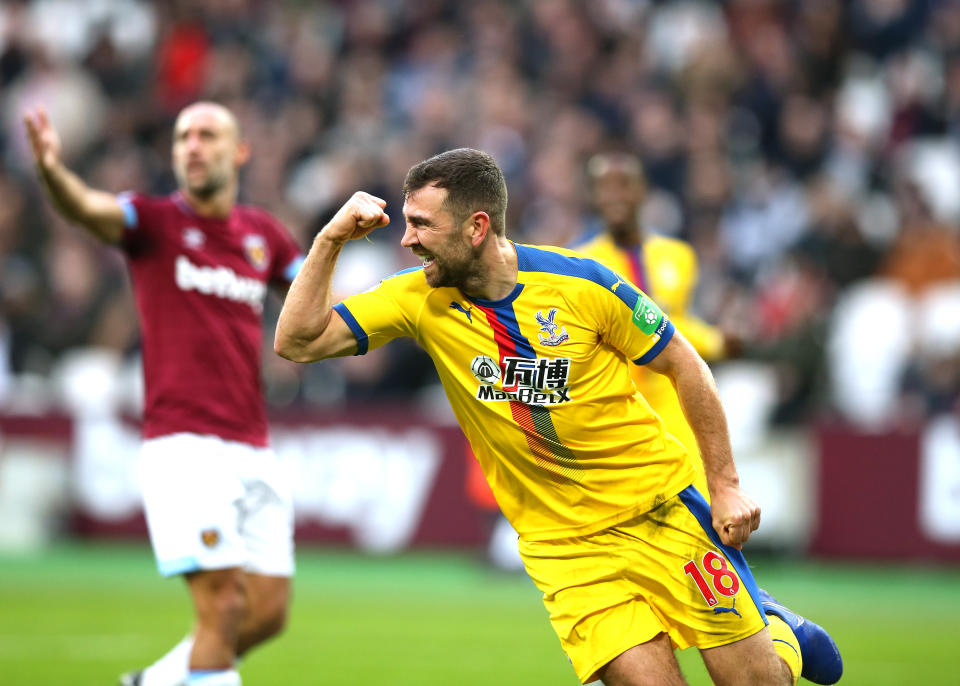 Jimmy Mac pokes him Palace’s opener, only their third goal from open play this season