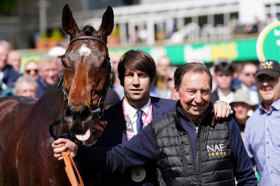 Trainer Christian Williams after winning the bet365 Gold Cup Handicap Chase with Kitty's Light at Sandown <i>(Image: PA)</i>