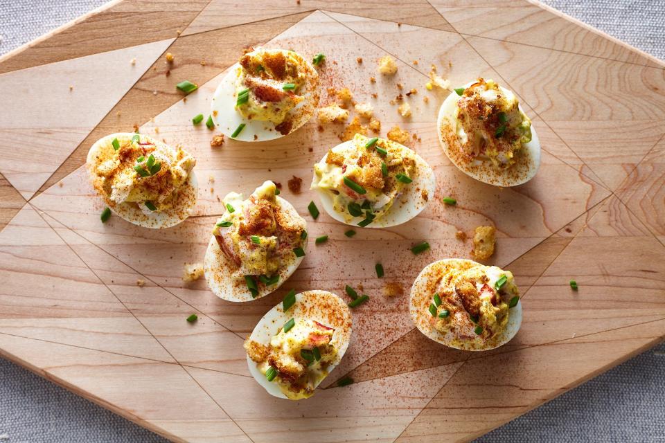 Lobster Roll Deviled Eggs