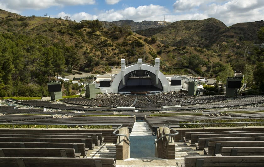 HOLLYWOOD, CA-APRIL 20, 2022: Overall, shows the amphitheater and "shell" at the Hollywood Bowl in Hollywood. (Mel Melcon / Los Angeles Times)