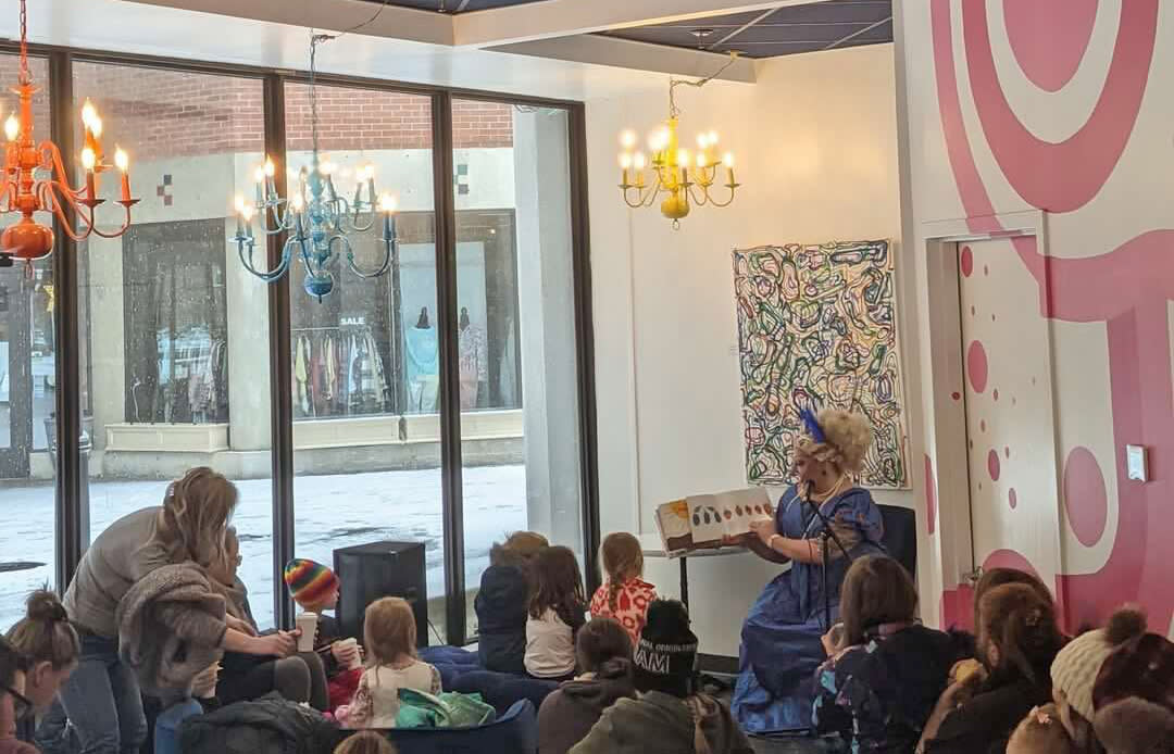 The Drag Story Hour at Teatotaller in Concord, N.H. (Courtesy Emmett Soldati)