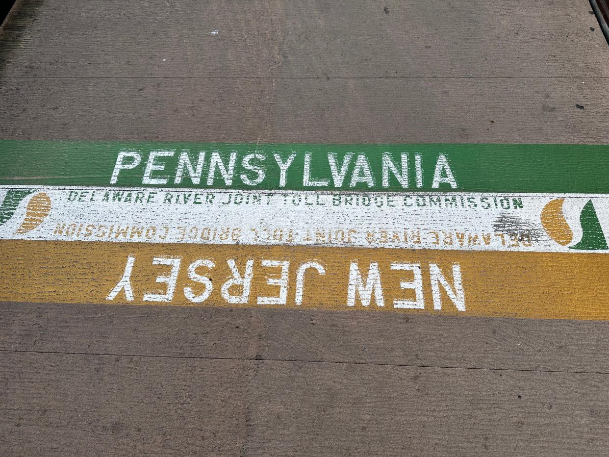 You can stand of the bridge over the Delaware River that connects Lambertville and New Hope and be in two states at one time.