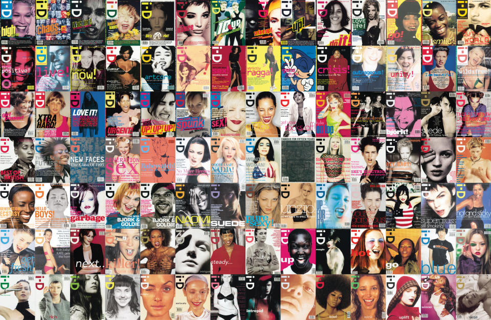 I-D magazine poster with a collage of iconic covers over the years - Credit: Courtesy