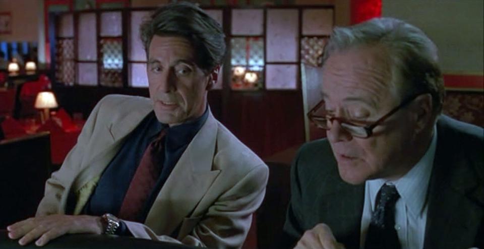 Al Pacino and Jack Lemmon in Glengarry Glen Ross.