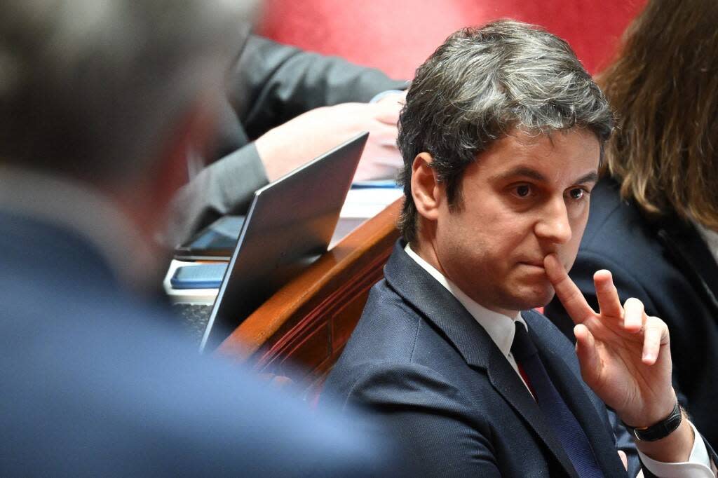 Gabriel Attal, lors de la nouvelle version des Questions au Gouvernement le 3 avril 2024à l’Assemblée nationale