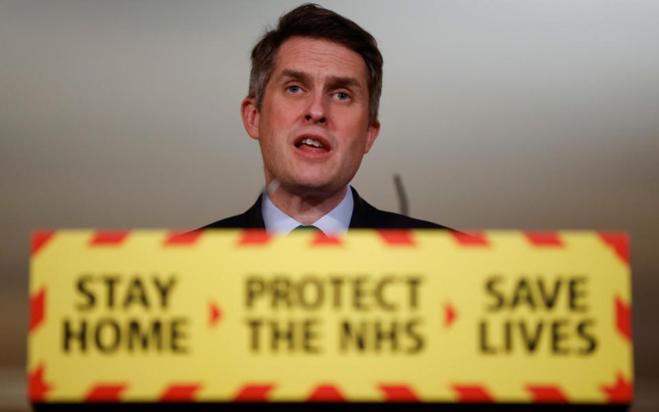 Britain's Education Secretary Gavin Williamson holds a virtual news conference at 10 Downing Street - John Sibley/Reuters