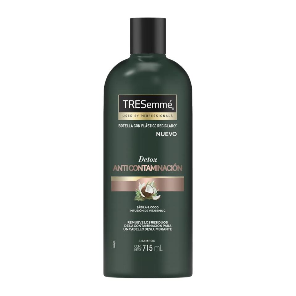 Tresemmé Shampoo sin parabenos y sin siliconas Detox Anticontaminación con coco y sávila