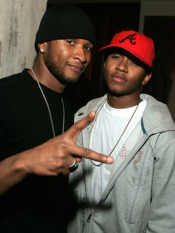 <p>Ben Rose/WireImage</p> Usher Raymond and brother James "J-Lack" Lackey.