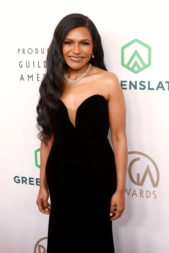 mindy kaling black gown producers guild awards 2023