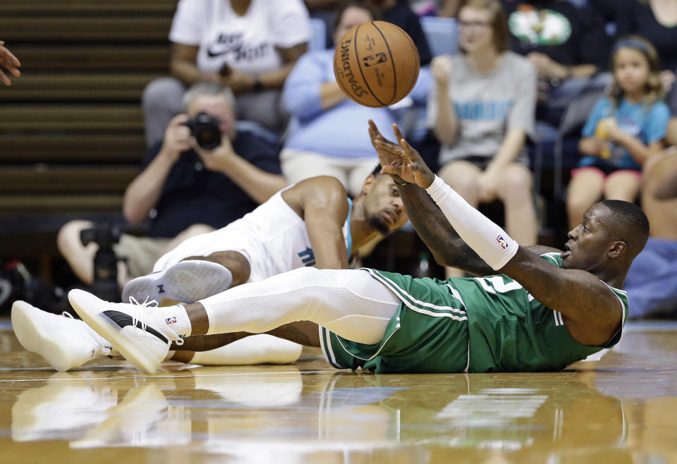 Terry Rozier is happy to be rocking Pumas on the court. (AP)