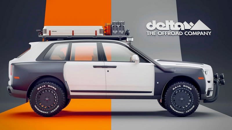 阿拉伯車主請Delta4x4替他的Rolls-Royce Cullinan加裝露營越野套件。