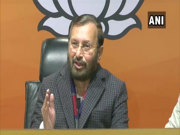 Union Information and Broadcasting Minister Prakash Javadekar. (Photo/ANI)