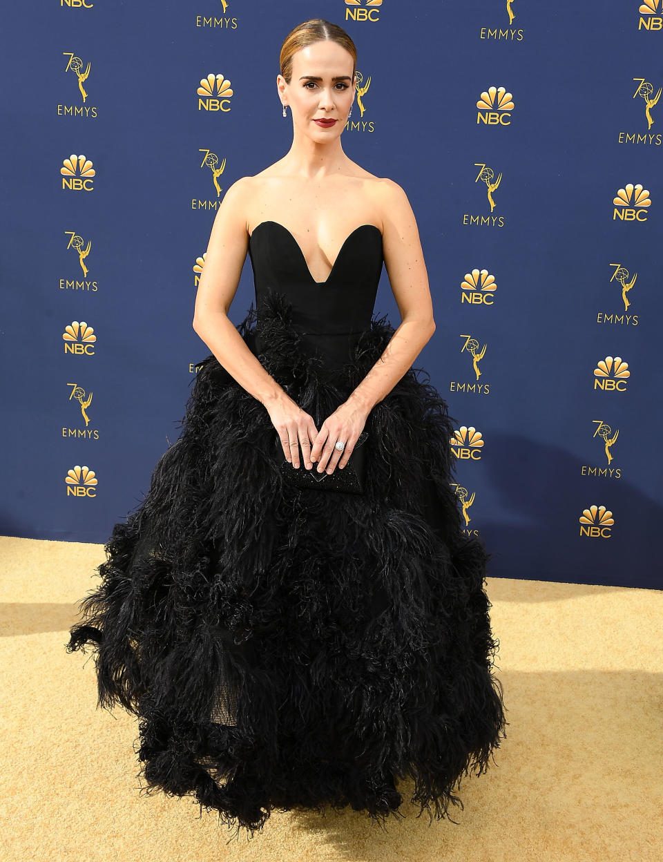 Sarah Paulson at the Emmy Awards in September 2018