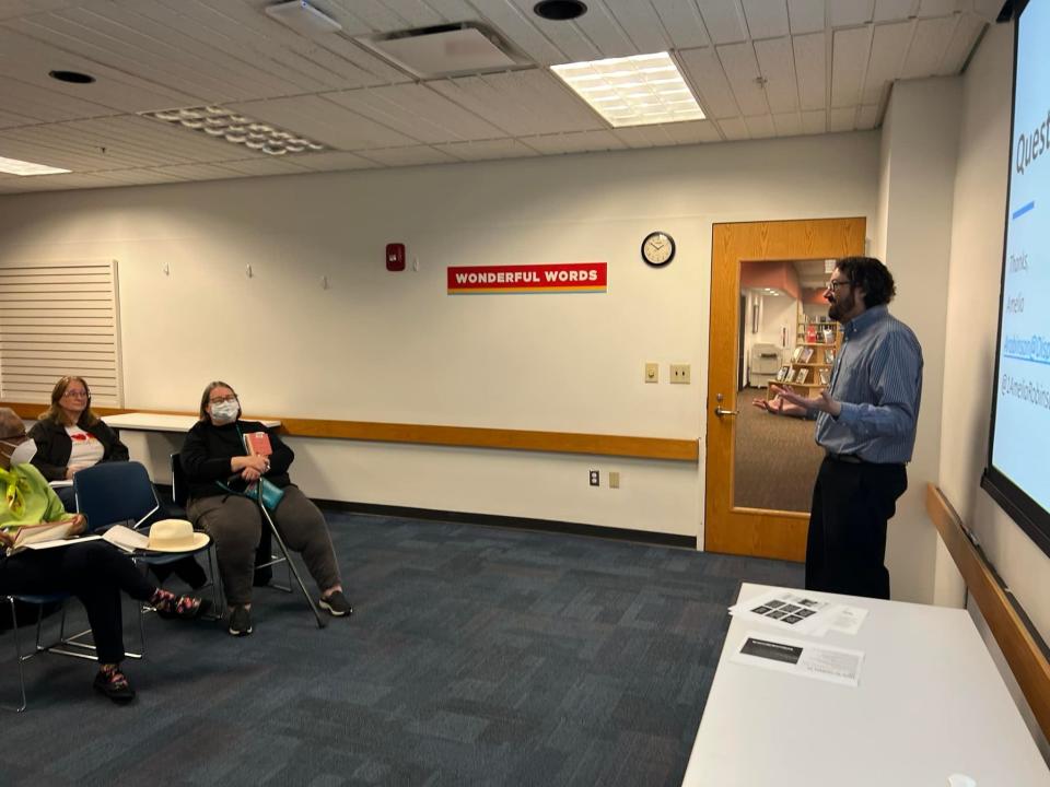 "The Dispatch On Tour: How to get your news and views in the newspaper" stopped in Clintonville in April  2022. The event was hosted by Amelia Robinson and Ryan Smith.