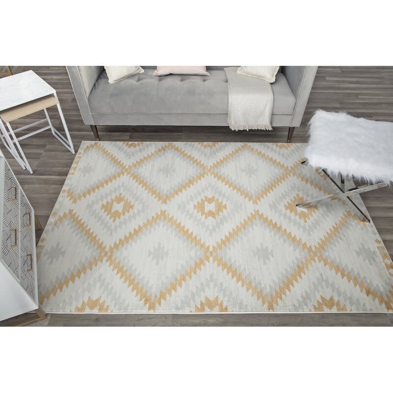 cosmoliving jaune beige rug