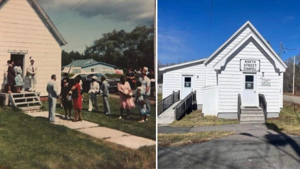 The North Street Chapel in Middleton, N.S., pictured on the left in 1960, served as a link between the Black communities in the area.