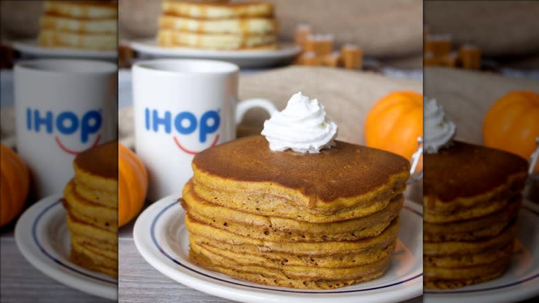 IHOP pumpkin spice pancake stack