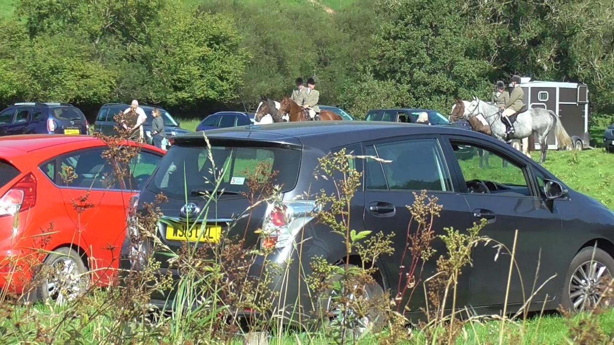 Most members of the hunt and followers were not wearing masks (Paul Tillsley)