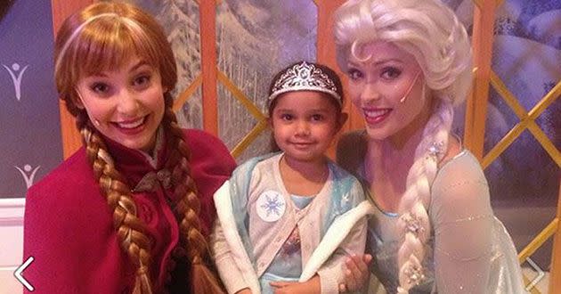 Samara met with the real-life Elsa on Sunday. Source: Facebook