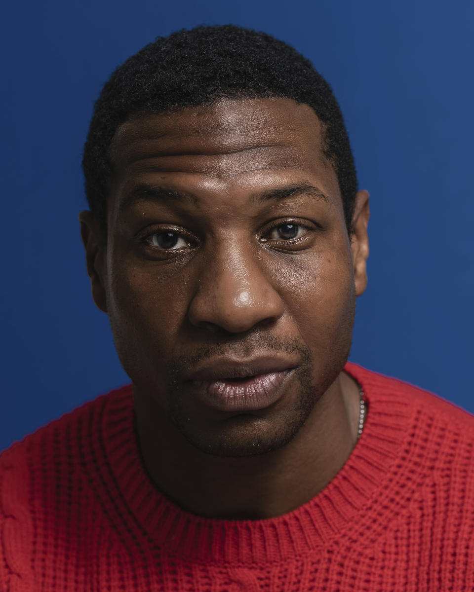 This Dec. 2, 2019 photo shows actor Jonathan Majors during a portrait session in New York. Majors was named one of the breakthrough artists of the year by the Associated Press. (Photo by Christopher Smith/Invision/AP)