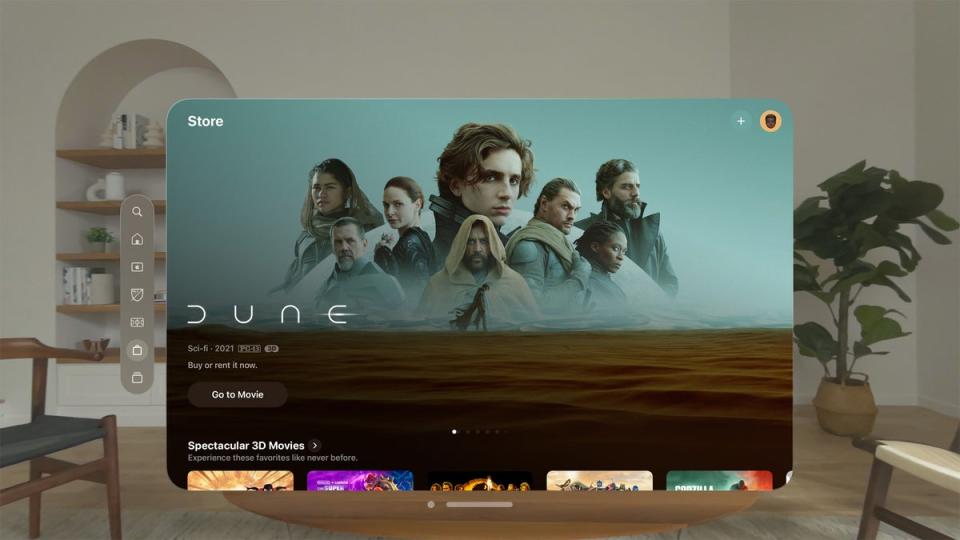 Dune is one of 150 movies that will be offered in 3D on the Apple Vision Pro (Apple)