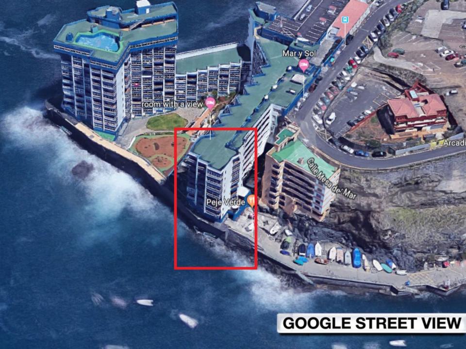 The building in the video is featured in the red box. Pic: Google