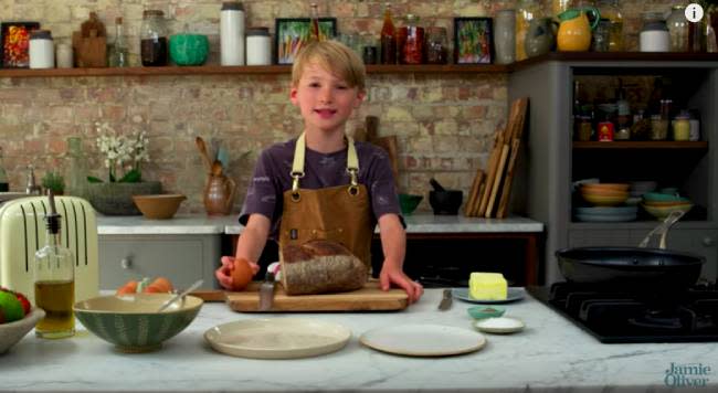 Buddy Oliver making his presenting debut (Credit: Jamie Oliver/Youtube)