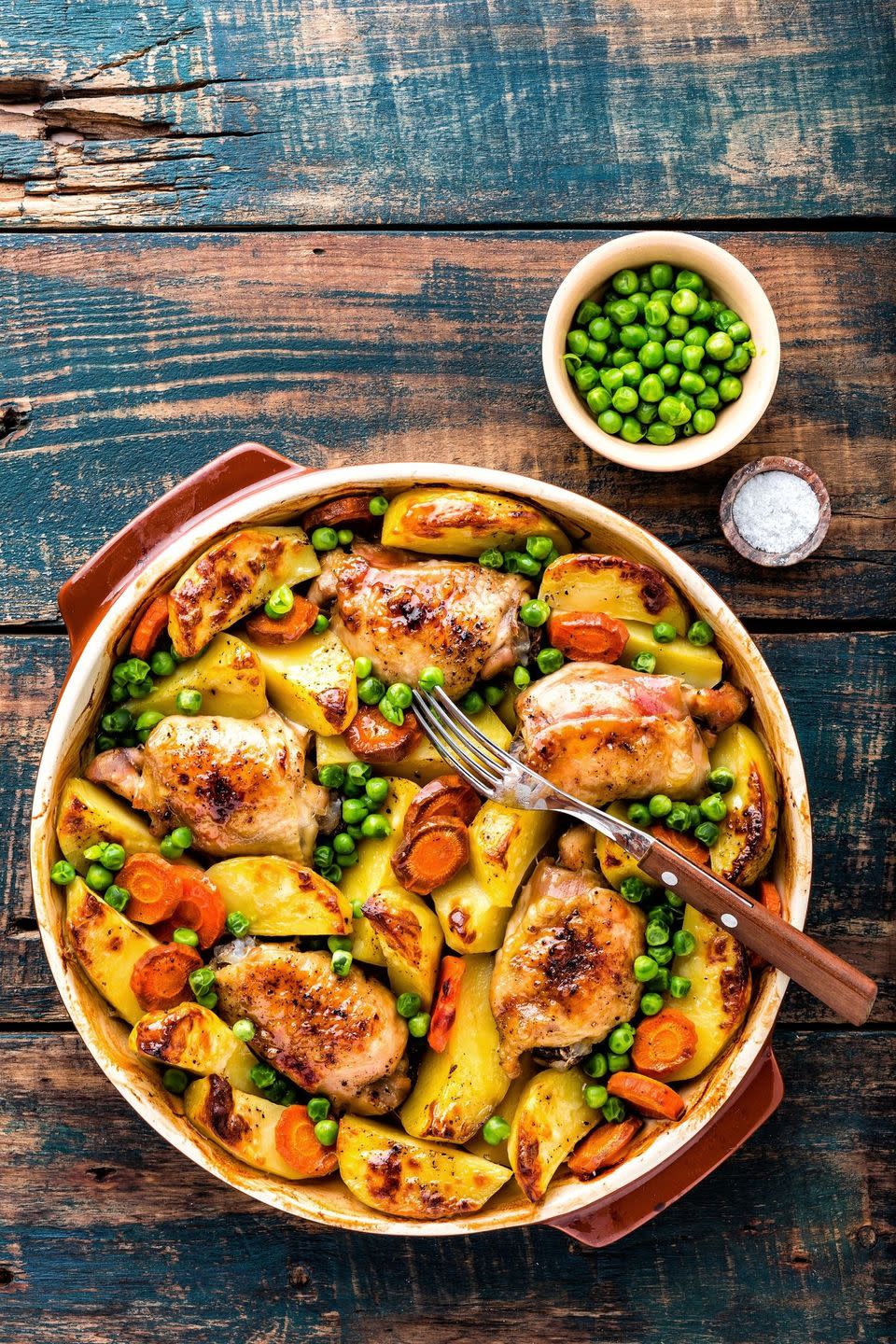 Chicken with Fresh Peas and Sparkling Wine