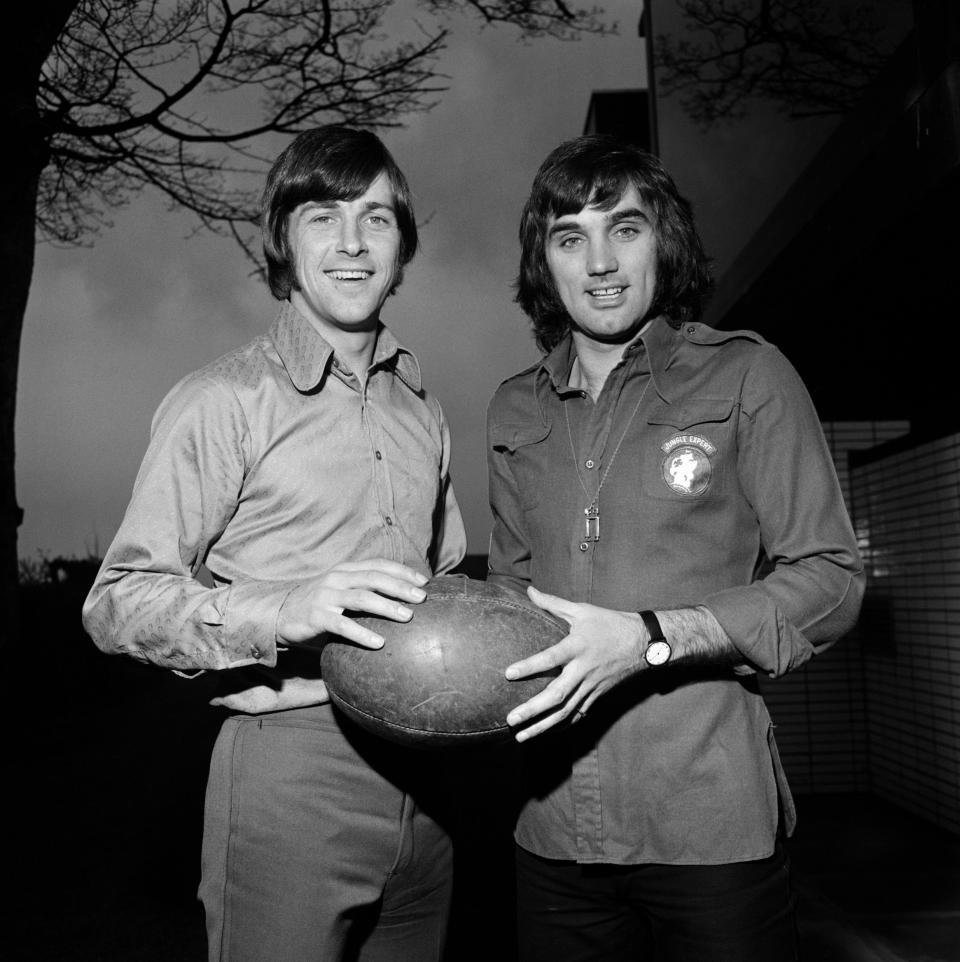 Barry John pictured with George Best