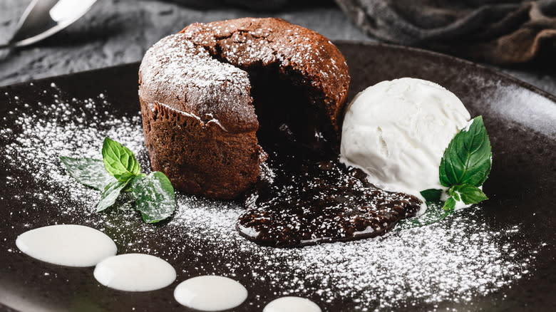 Chocolate lava cake ice cream