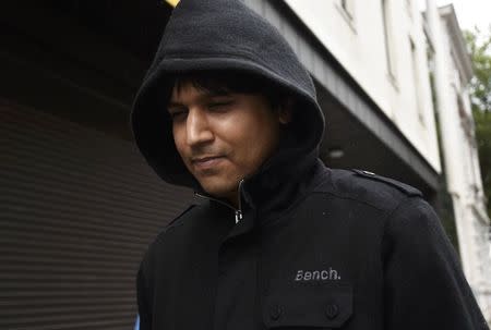 Navinder Sarao leaves Westminster Magistrates' Court in London, Britain August 14, 2015. REUTERS/Toby Melville