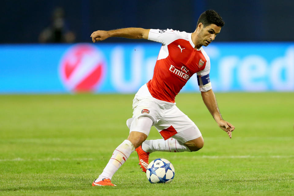 Arteta en la temporada 2015-16, su última en activo y en la que ejerció como capitán del Arsenal. (Foto: Alexander Hassenstein / Getty Images).