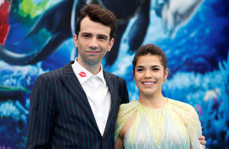 Cast members America Ferrera and Jay Baruchel pose during the premiere of "How to Train Your Dragon: The Hidden World" in Los Angeles, U.S., February 9, 2019. REUTERS/Mario Anzuoni