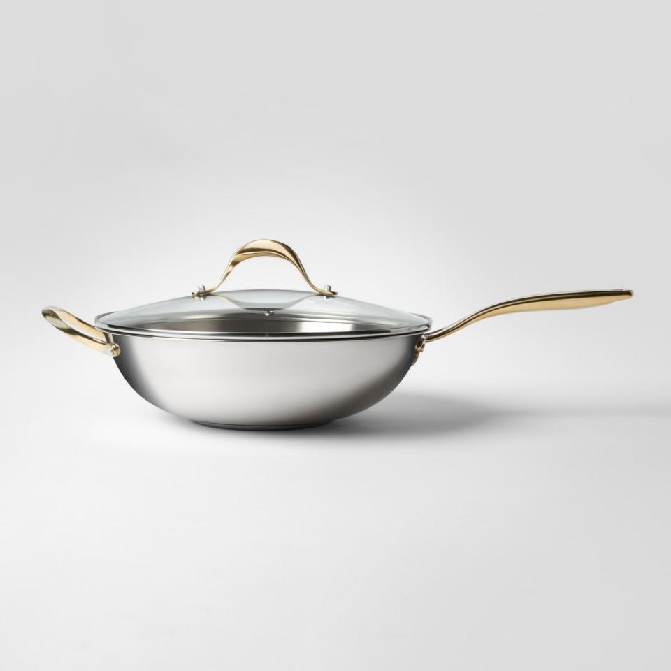 Cravings by Chrissy Teigen 5.8qt Stainless Steel Wok with Lid. (Photo: Target)