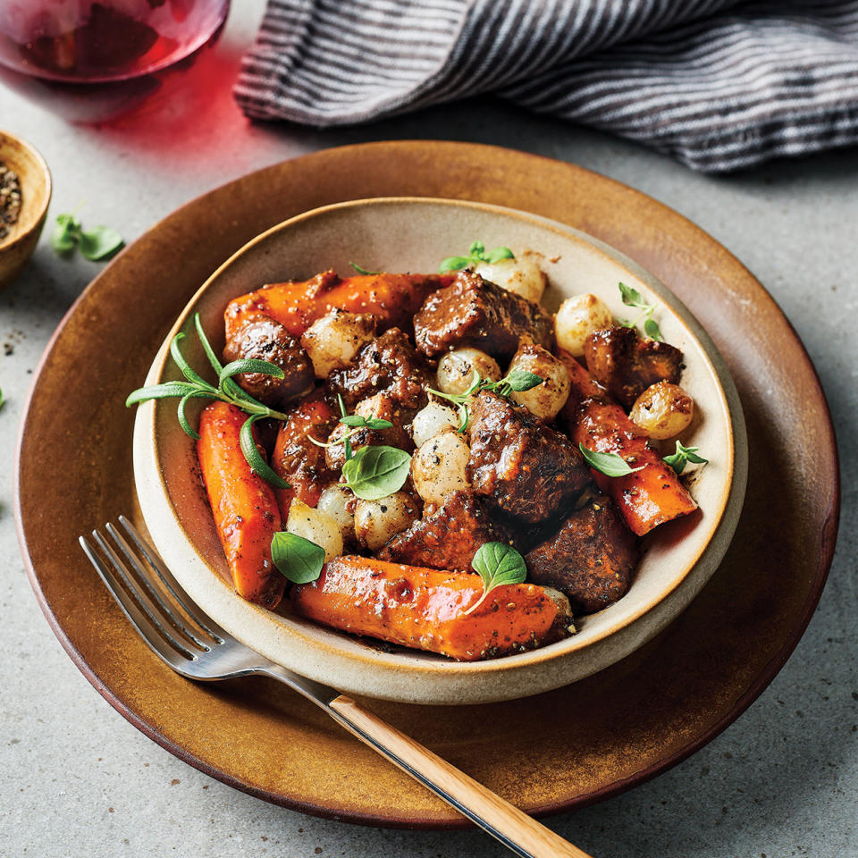 Slow-Cooker Herb & Mushroom Braised Beef